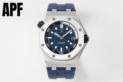 APF Factory 2024 The Best Copy AP Royal Oak Offshore Diver 15720 Solid Ceramic Bezel 